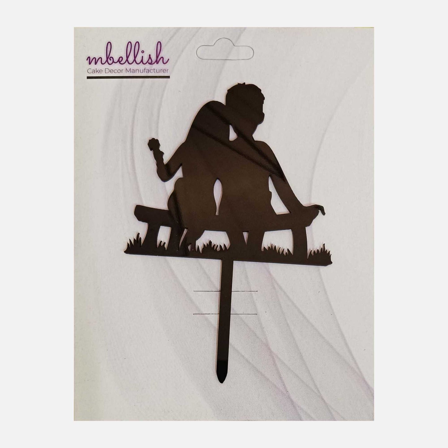 Couples Arcrylic Cake Topper, Size - Medium, Pack of 1, SKU-TR10848