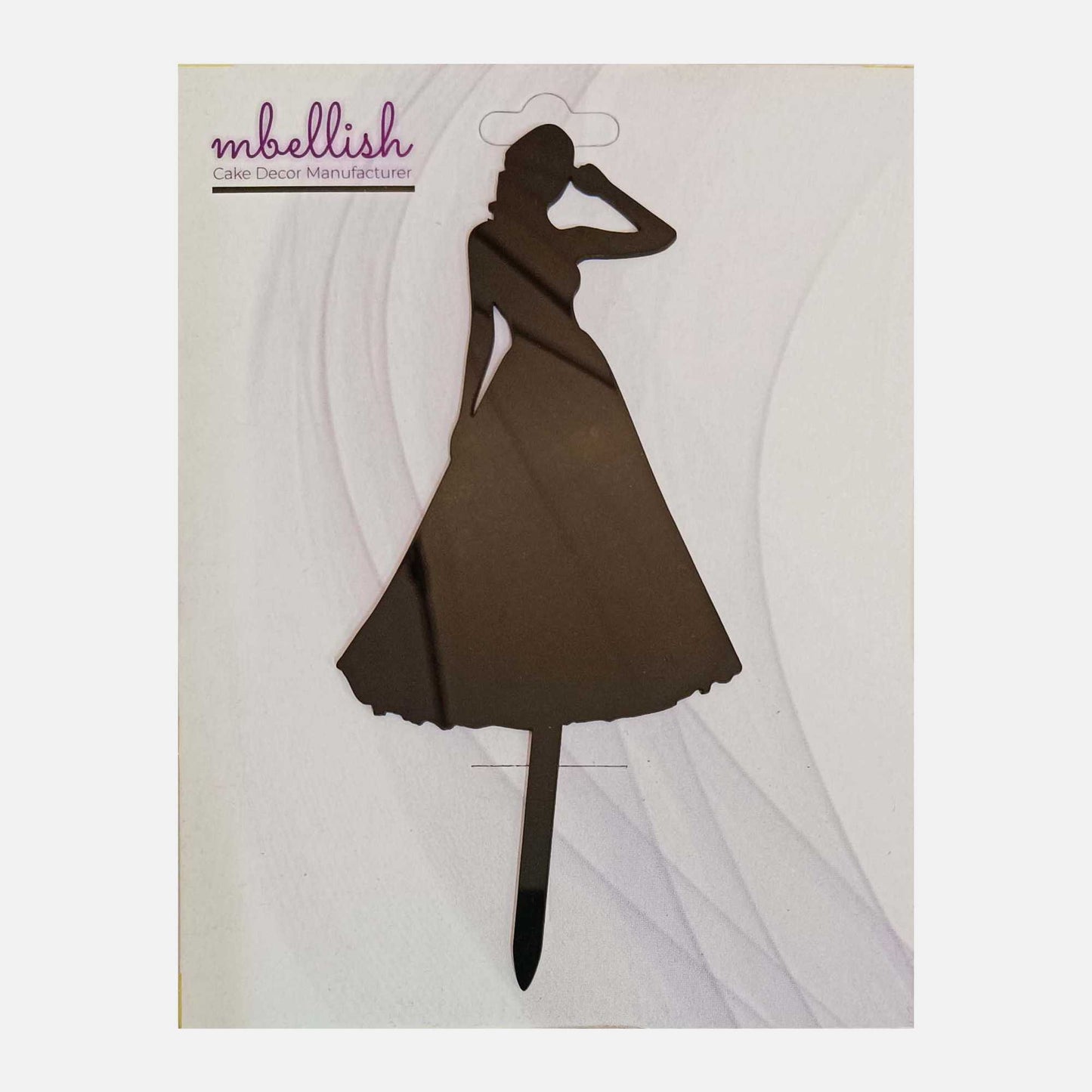 Women Acrylic Cake Topper, Size - Medium, SKU-TR10857