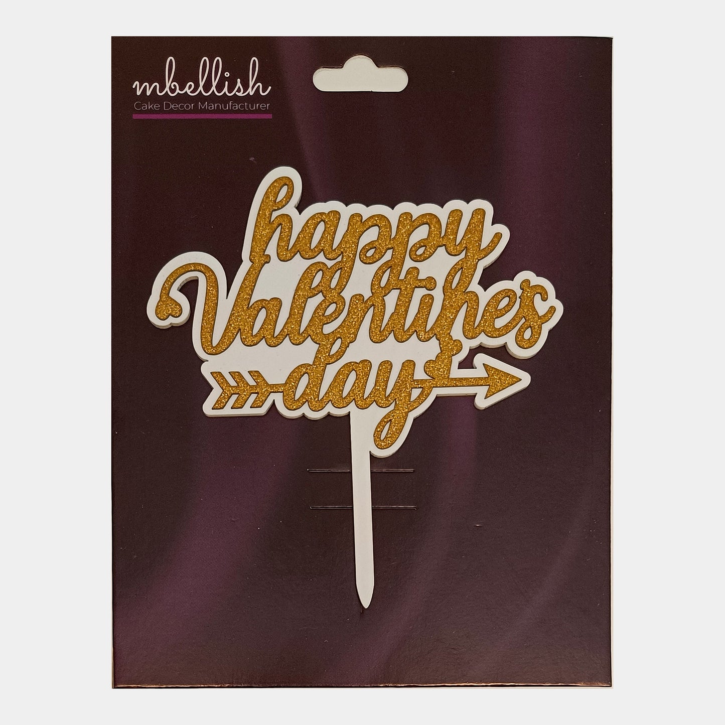 Happy Valentine's Day Acrylic Cake Topper Premium Double Layer, Size - Medium, pack of 1, Sku-TR11241