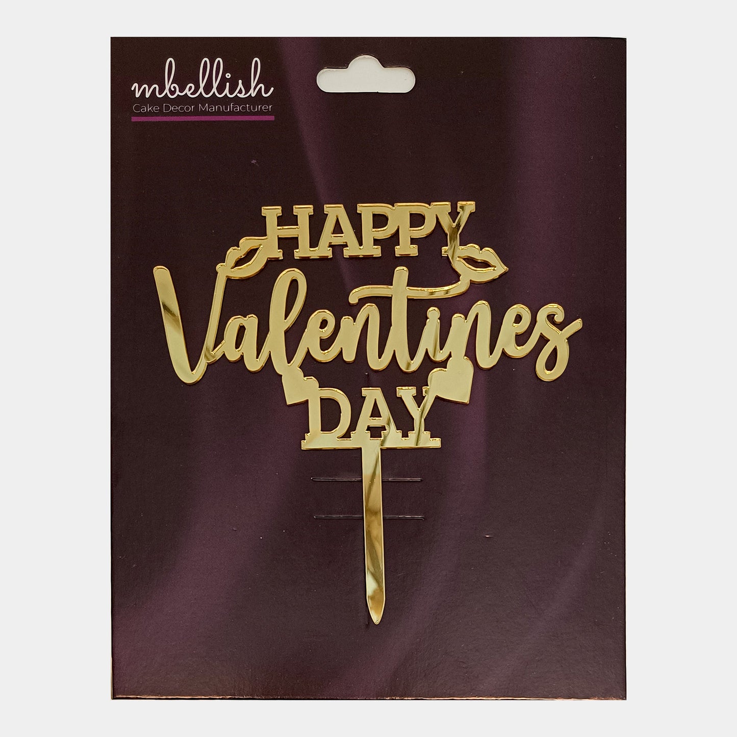 Happy Valentine's Day Acrylic Cake Topper, Size - Medium, Pack of 1, SKU-TR11248