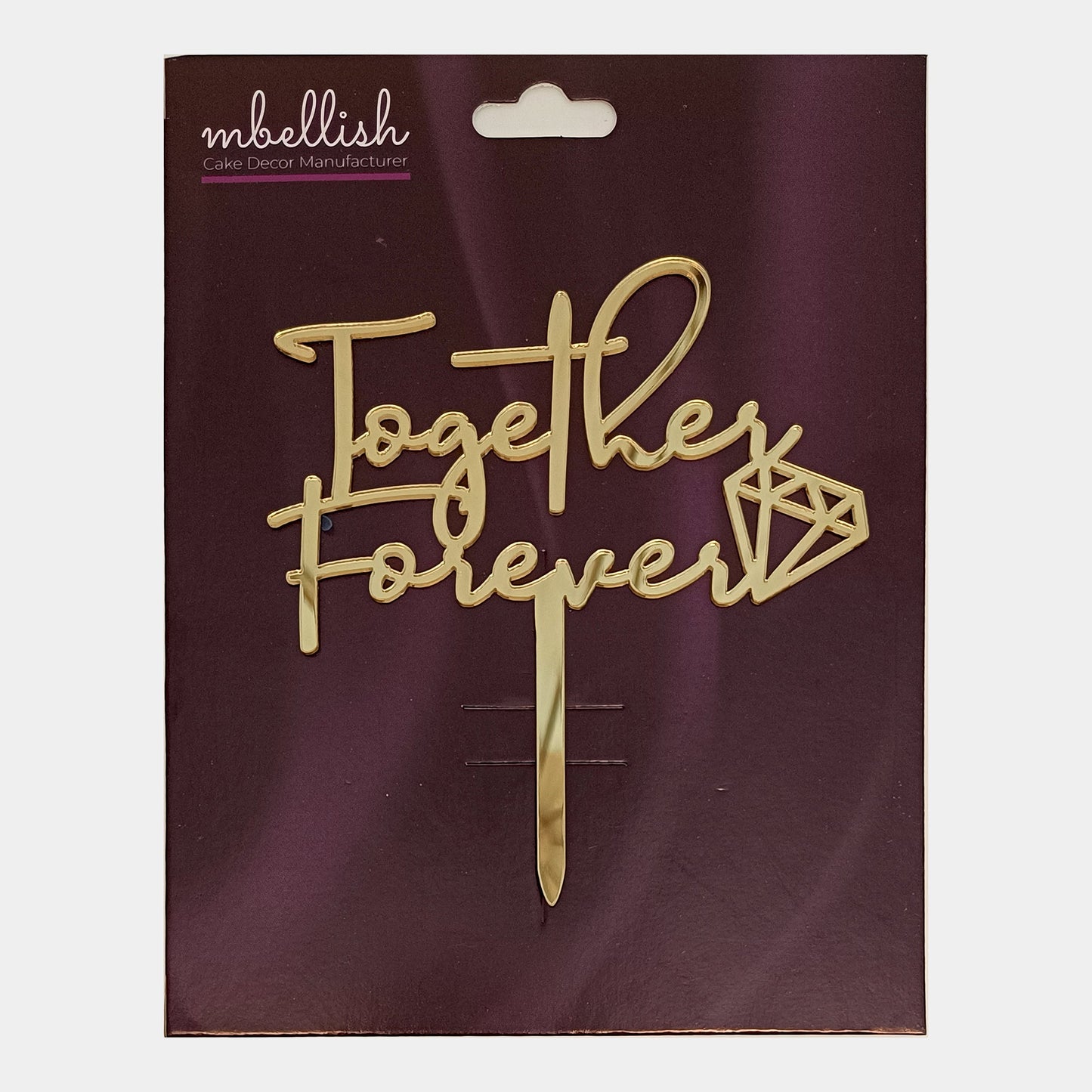 Together forever Acrylic Cake Topper, Size - Medium, Pack of 1, SKU-TR11255