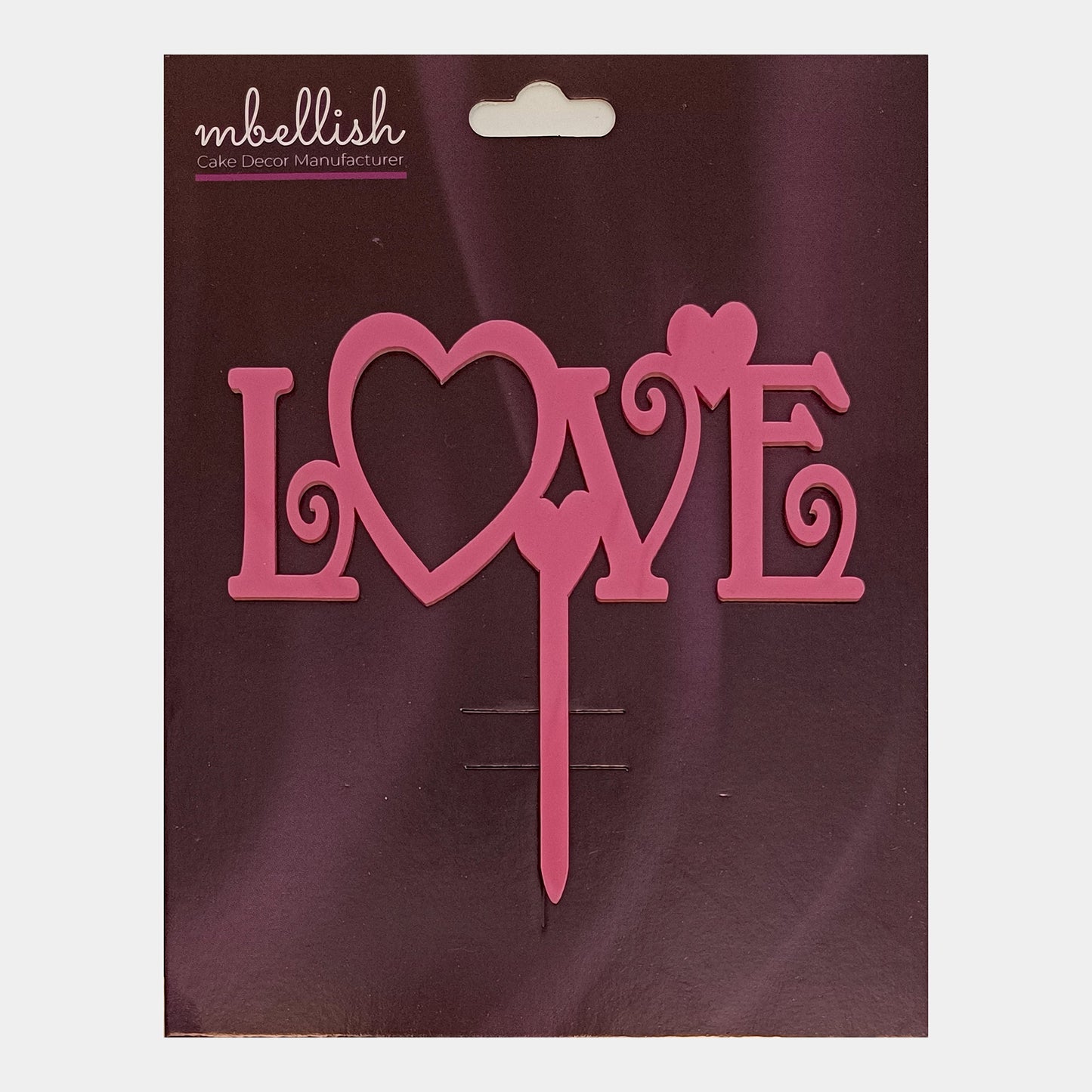 Love Acrylic Cake Topper, Size - Medium, Pack of 1, SKU-TR11260