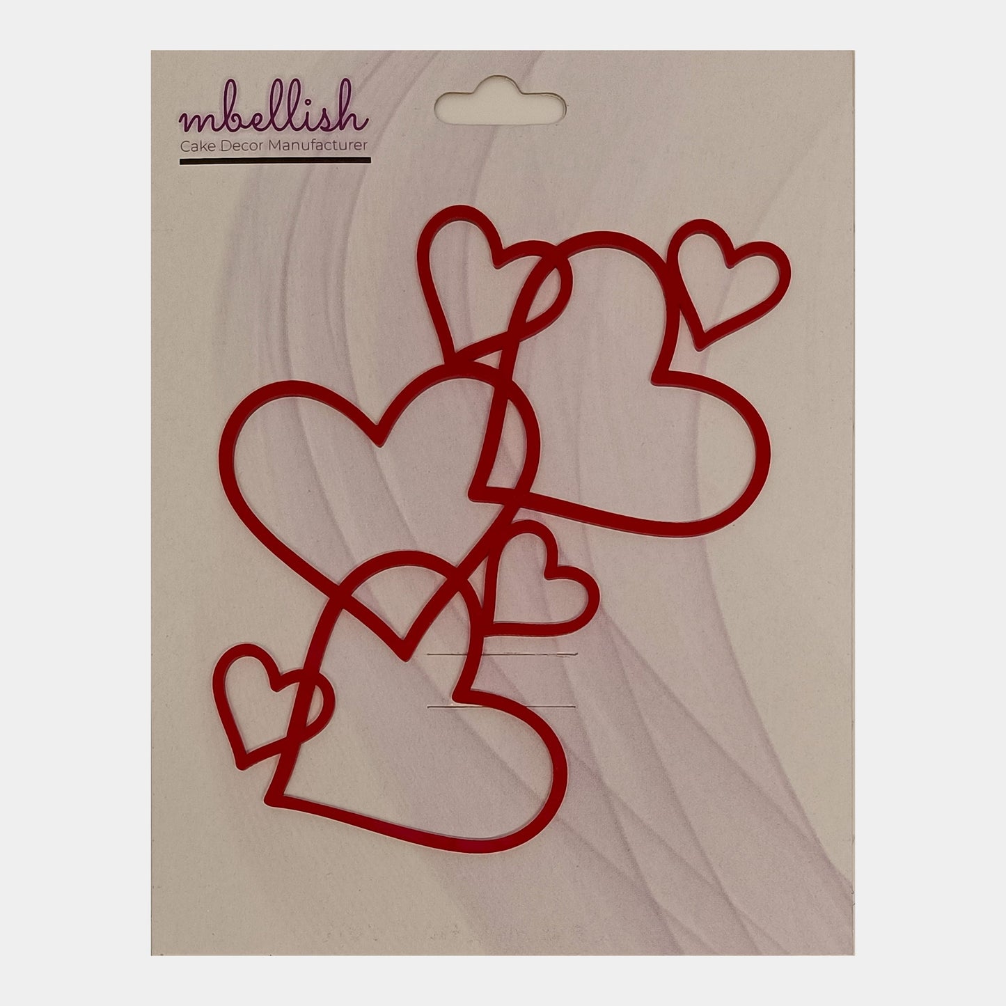 Hearts Acrylic Cake Topper, Size - Medium, Pack of 1, SKU-TR11261