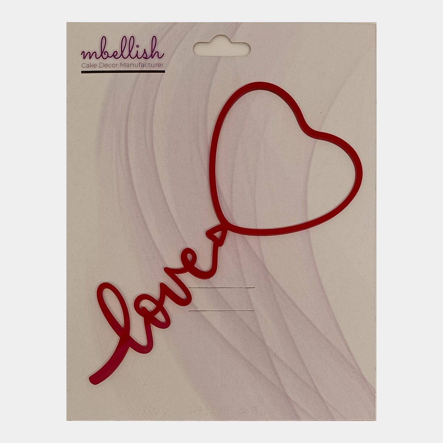 Love Acrylic Cake Topper, Size - Medium, Pack of 1, SKU-TR11262
