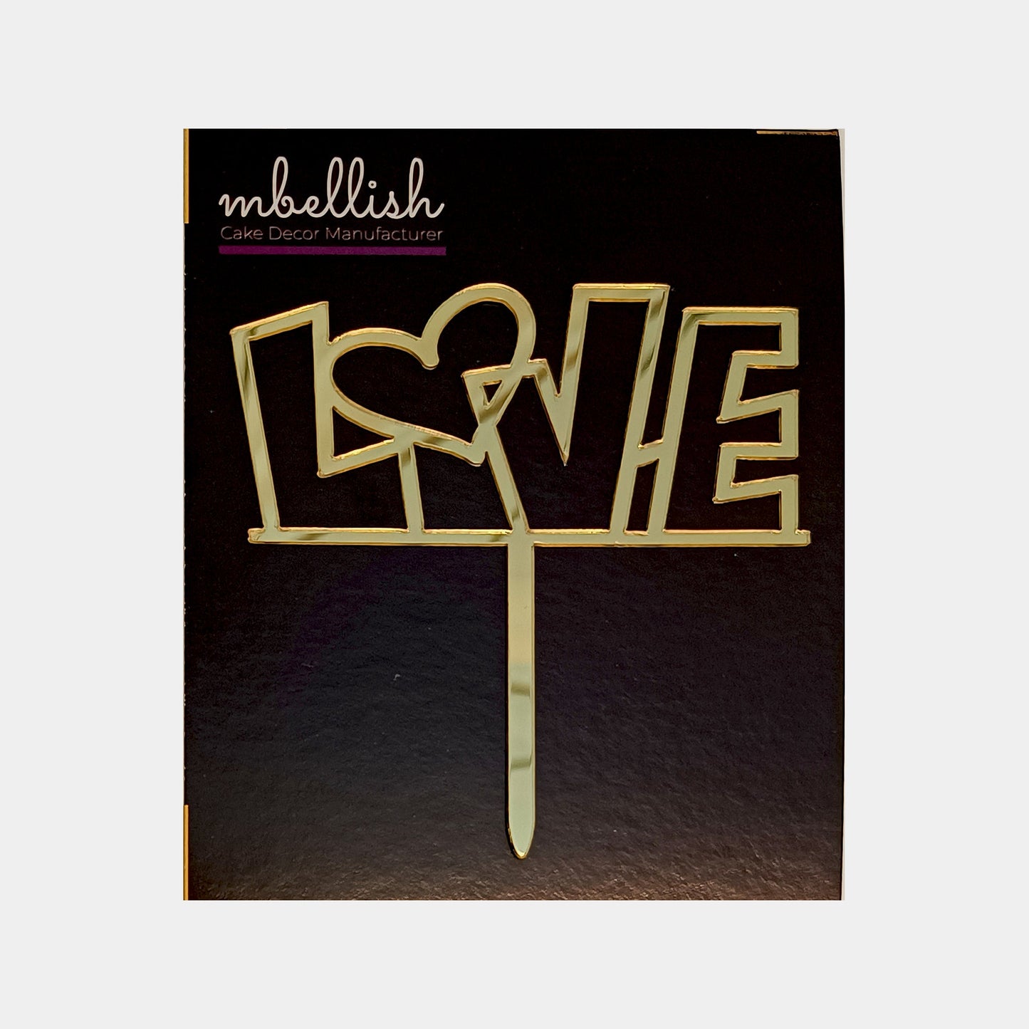 Love Acrylic Cake Topper, Size - Small, Pack of 10, SKU-TR11271