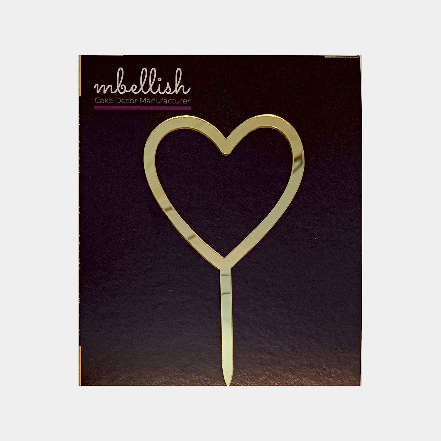 Heart Acrylic Cake Topper, Size - Small, Pack of 10, SKU-TR11272