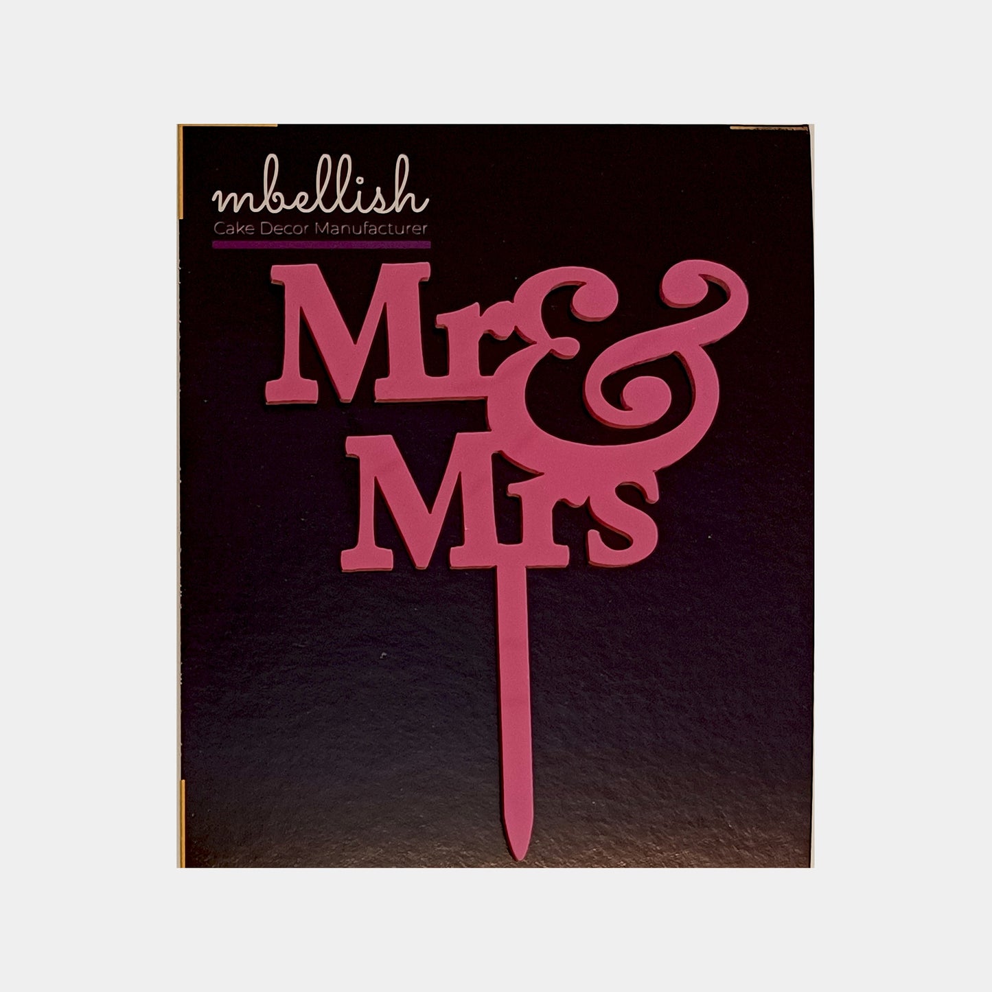 Mr & Mrs Acrylic Cake Topper, Size - Small, Pack of 10, SKU-TR11273