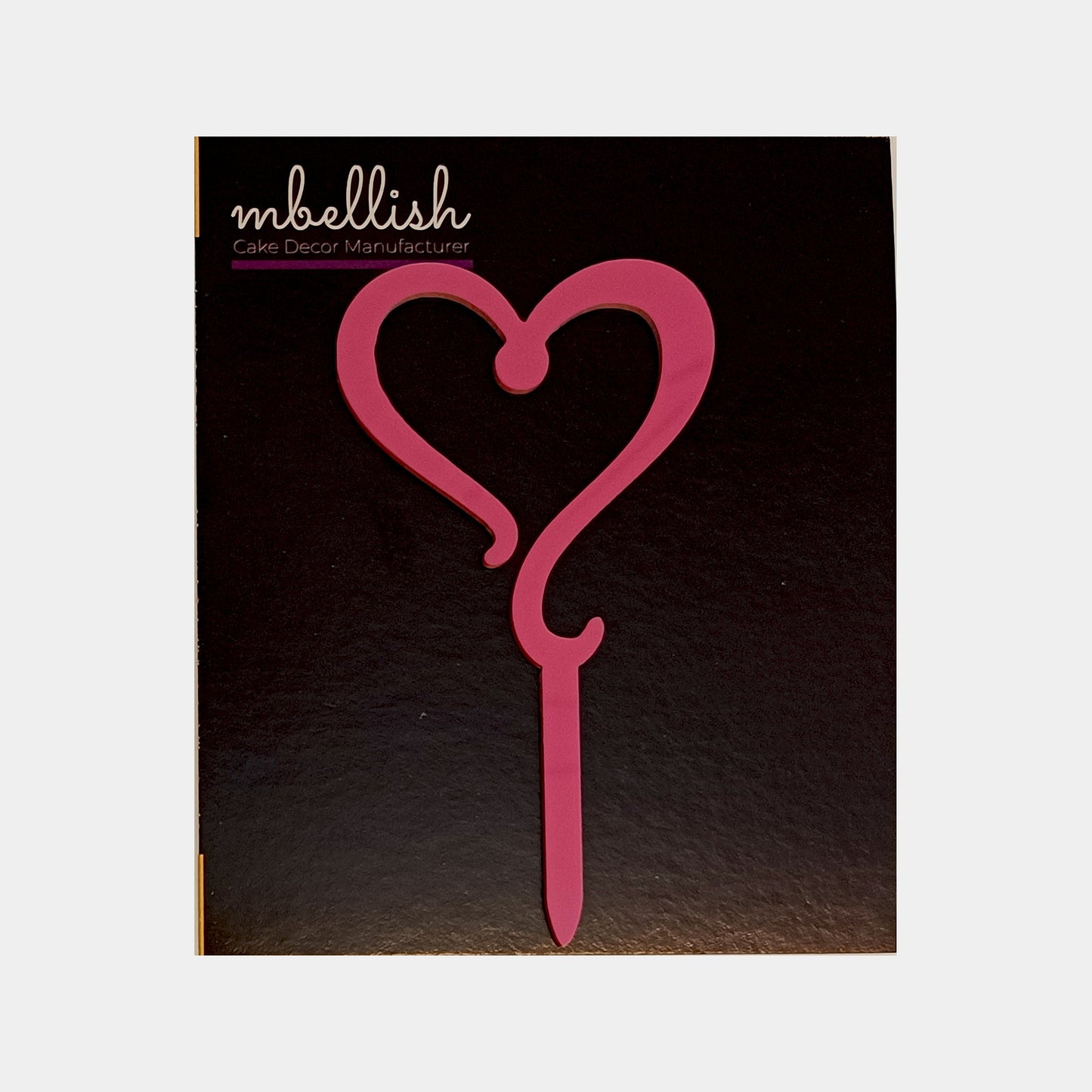 Heart Acrylic Cake Topper, Size - Small, Pack of 10, SKU-TR11274