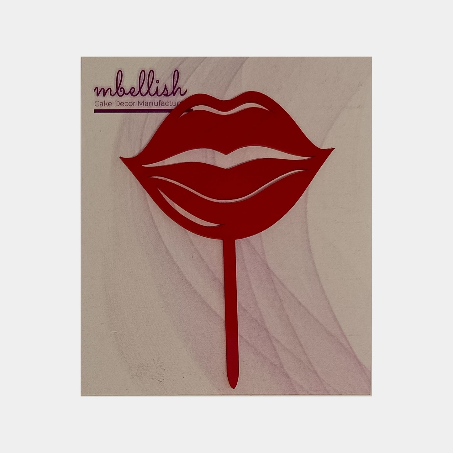 Kiss Acrylic Cake Topper, Size - Small, Pack of 10, SKU-TR11277