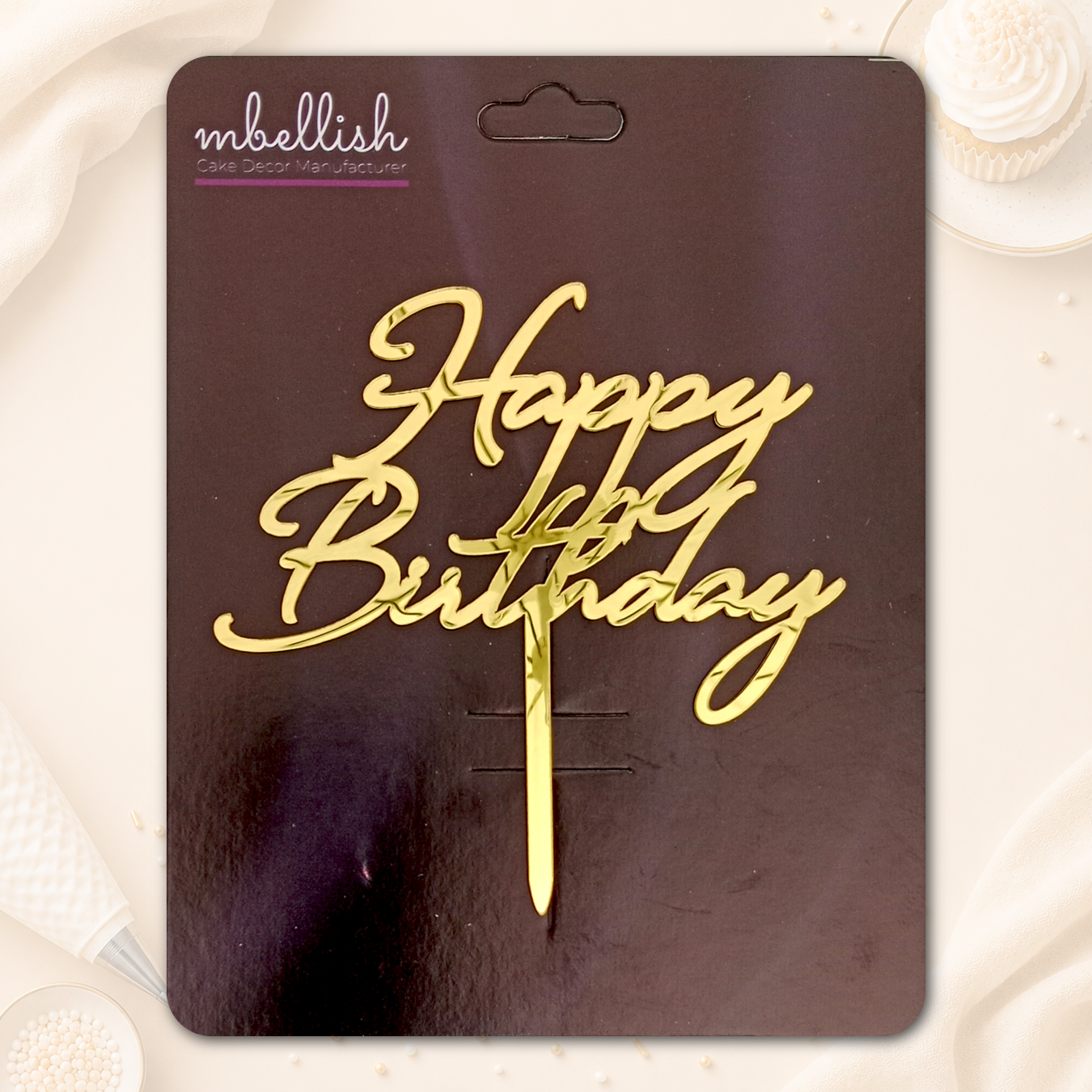 Signature Style Birthday Acrylic Cake Toppers – Medium (4 Inch) Assorted Pack of 10