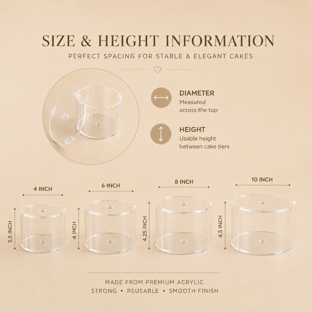 Premium Round Acrylic Cake Spacer