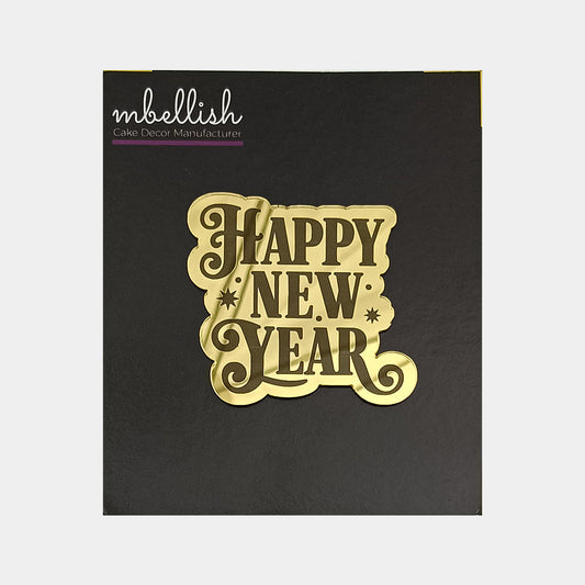Happy New Year Acrylic Coins/Charms, Size - 2 inches, Pack of 5, SKU - 11500
