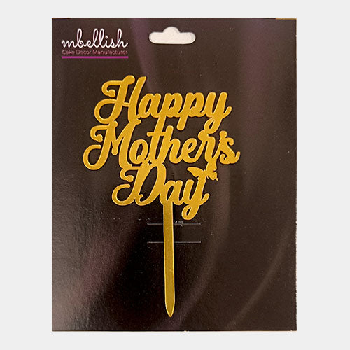 Happy Mothers Day Acrylic Cake Topper, Size - Medium, Pack of 1, SKU-11546