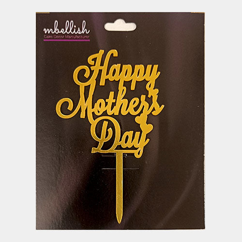 Happy Mothers Day Acrylic Cake Topper, Size - Medium, Pack of 1, SKU-11548