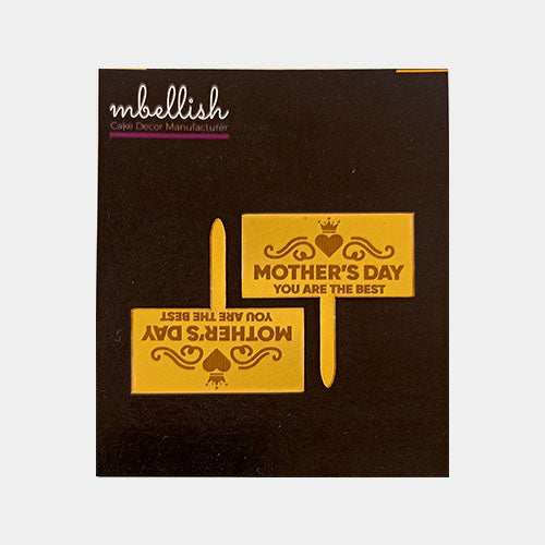Mothers Day Acrylic Cake Topper, Size - Small, Pack of 20, SKU-11558