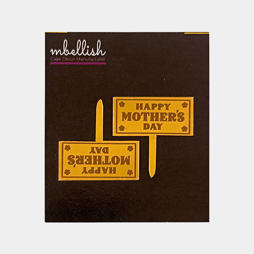 Happy Mothers Day Acrylic Cake Topper, Size - Small, Pack of 20, SKU-11560