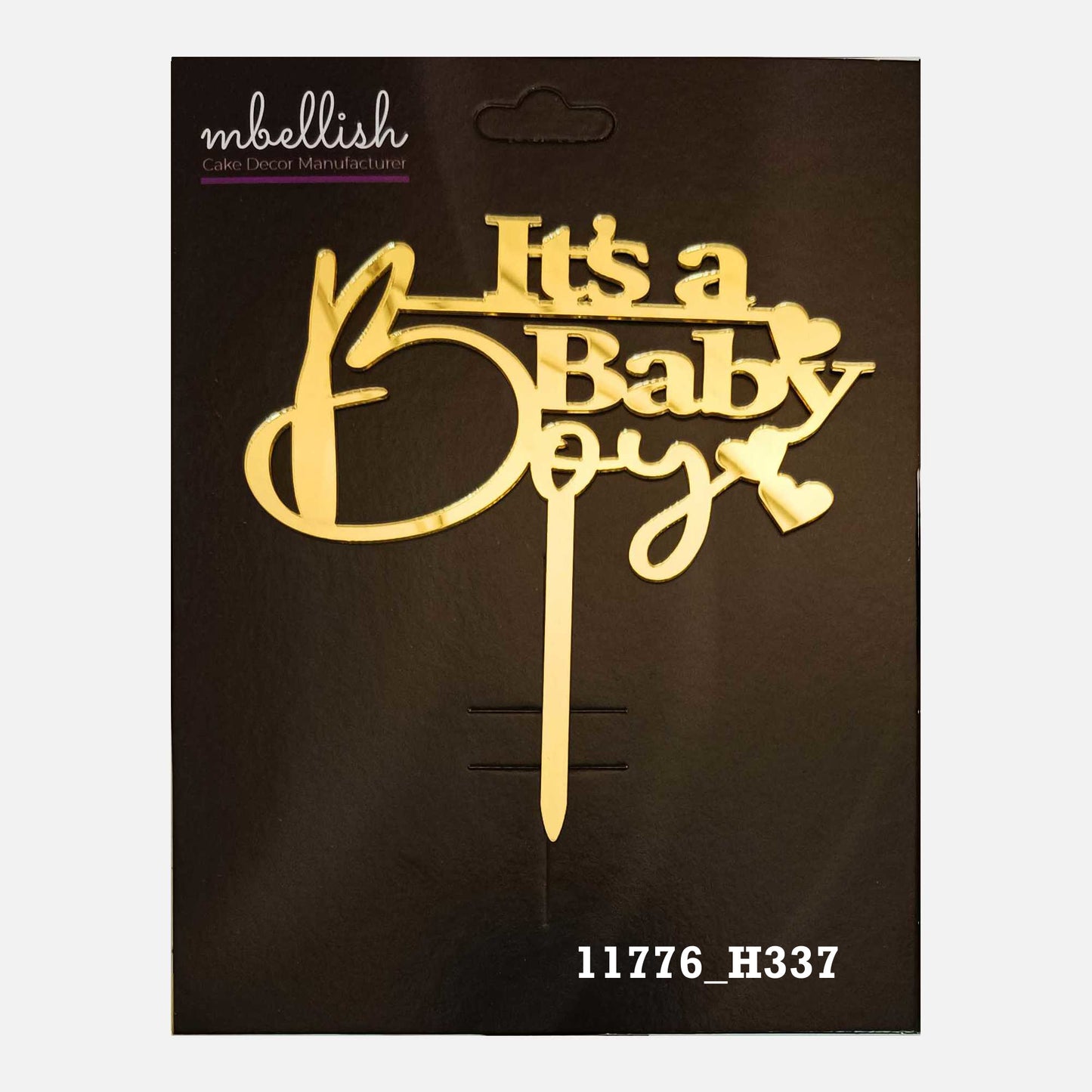 Its a baby boy Premium Acrylic Cake Topper, Medium Size (4 inches), Pack of 1. SKU-11776