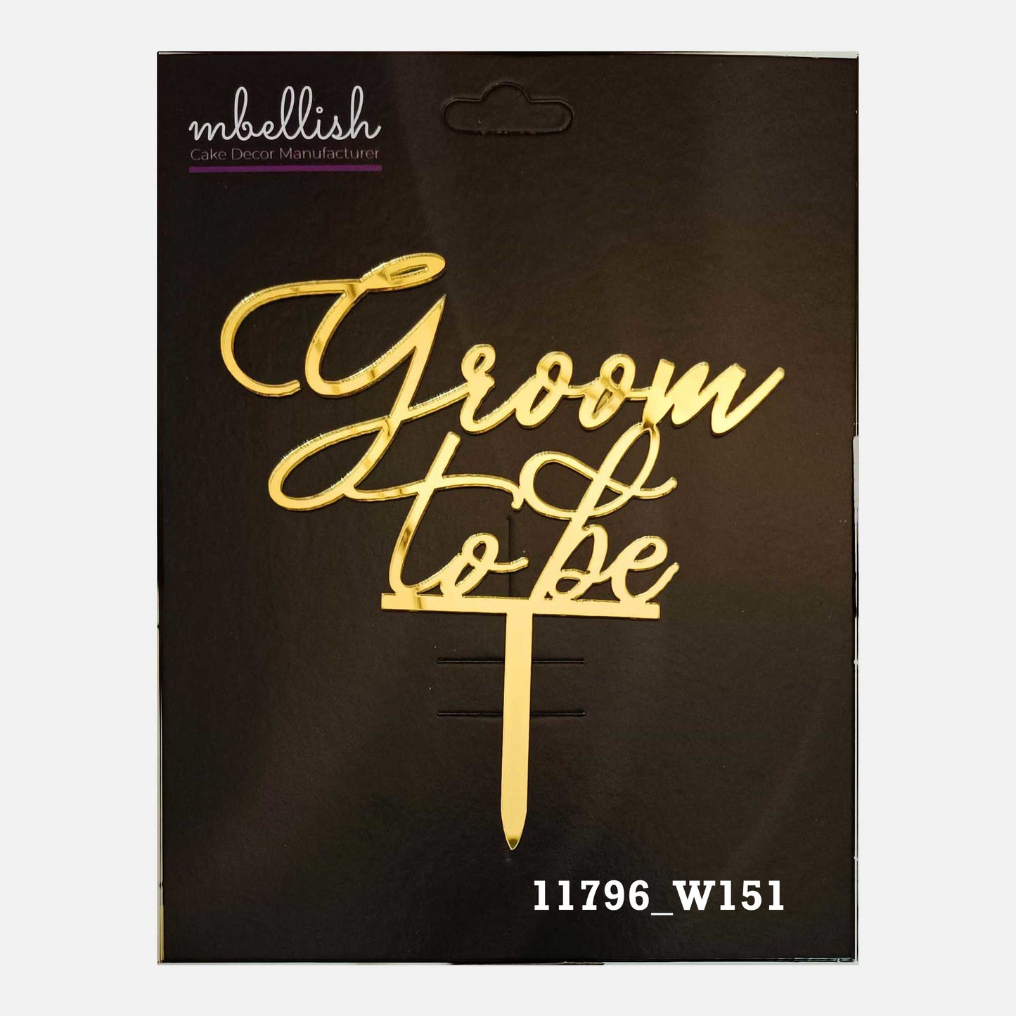 Groom to be Premium Acrylic Cake Topper, Medium Size (4 inches), Pack of 1. SKU-11796