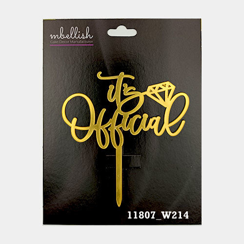 Its Official Premium Acrylic Cake Topper, Medium Size (4 inches), Pack of 1. SKU-11807