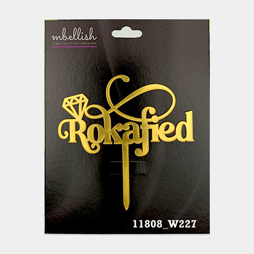 Rokafied Premium Acrylic Cake Topper, Medium Size (4 inches), Pack of 1. SKU-11808