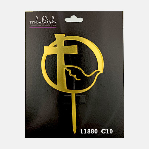 Faith Premium Acrylic Cake Topper, Medium Size (4 inches), Pack of 1. SKU-11880