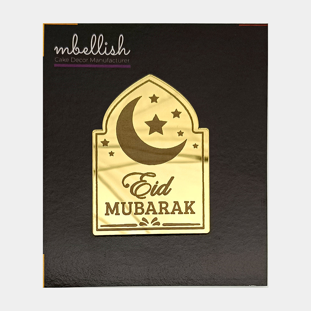 Eid Mubarak Acrylic Coins/Charms, Size - 2 inches, Pack of 5, SKU - AC11323