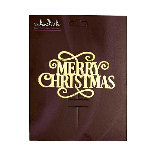 Merry Christmas Acrylic Sticker, Size -3.75/4 in ~, Pack of 5, Sku - AS11139