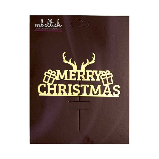 Merry Christmas Acrylic Sticker, Size -3.75/4 in ~, Pack of 5, Sku - AS11141