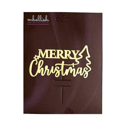 Merry Christmas Acrylic Sticker, Size -3.75/4 in ~, Pack of 5, Sku - AS11142