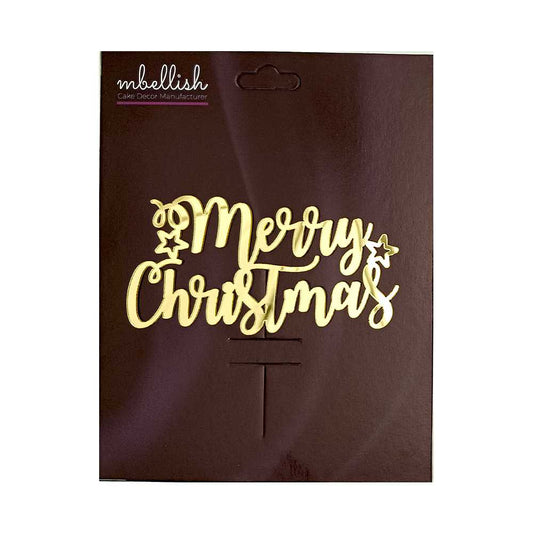 Merry Christmas Acrylic Sticker, Size -3.75/4 in ~, Pack of 5, Sku - AS11143