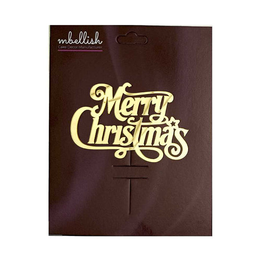 Merry Christmas Acrylic Sticker, Size -3.75/4 in ~, Pack of 5, Sku - AS11144
