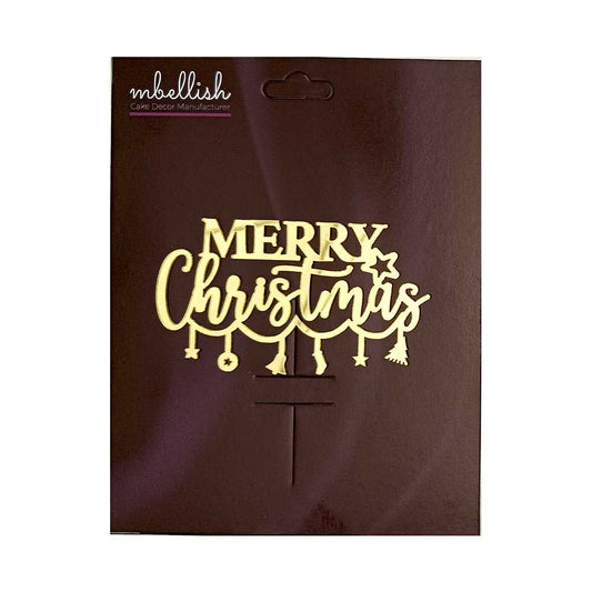Merry Christmas Acrylic Sticker, Size -3.75/4 in ~, Pack of 5, Sku - AS11145