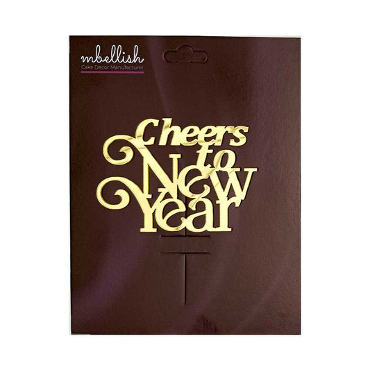 Happy New Year Acrylic Sticker, Size -3.75/4 in ~, Pack of 5, Sku - AS11147