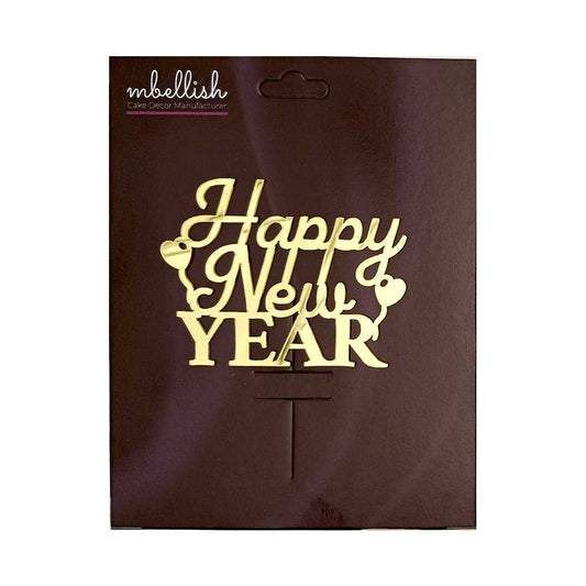 Happy New Year Acrylic Sticker, Size -3.75/4 in ~, Pack of 5, Sku - AS11149
