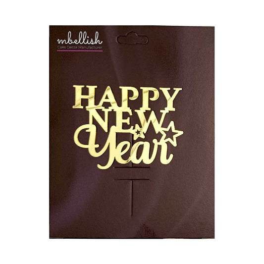 Happy New Year Acrylic Sticker, Size -3.75/4 in ~, Pack of 5, Sku - AS11150