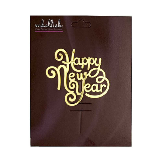 Happy New Year Acrylic Sticker, Size -3.75/4 in ~, Pack of 5, Sku - AS11151
