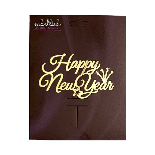 Happy New Year Acrylic Sticker, Size -3.75/4 in ~, Pack of 5, Sku - AS11152