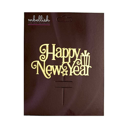 Happy New Year Acrylic Sticker, Size -3.75/4 in ~, Pack of 5, Sku - AS11153