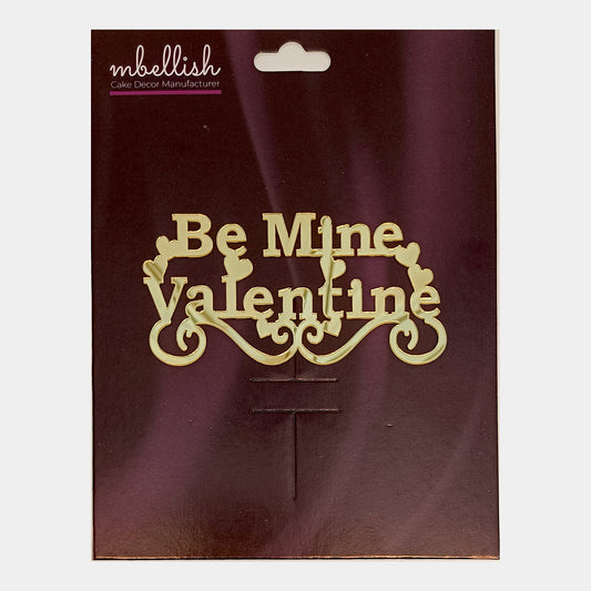 Be Mine Valentine Acrylic Sticker, Size -3.75/4 in ~, Pack of 5, Sku - AS11234