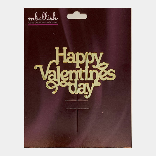 Happy Valentine's Day Acrylic Sticker, Size -3.75/4 in ~, Pack of 5, Sku - AS11236