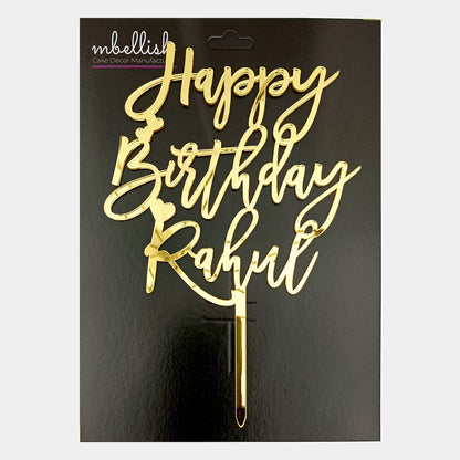 Personalized Happy Birthday Acrylic Cake Topper - CBA01