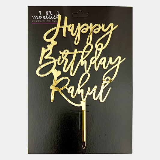 Personalized Happy Birthday Acrylic Cake Topper - CBA01