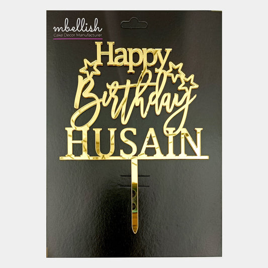 Personalized Happy Birthday Acrylic Cake Topper - CBA07