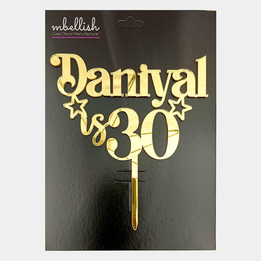 Personalized Happy Birthday Acrylic Cake Topper - CBA11