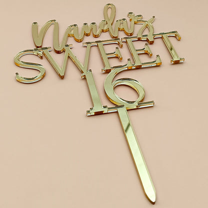 Personalized Happy Birthday Acrylic Cake Topper - CBA13