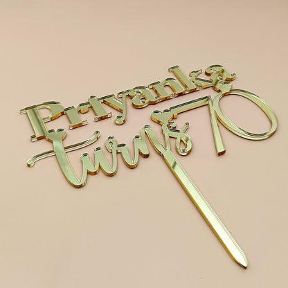 Personalized Happy Birthday Acrylic Cake Topper - CBA14