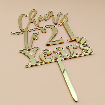 Personalized Happy Birthday Acrylic Cake Topper - CBA16