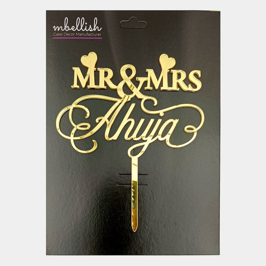 Personalized Wedding/Anniversary Acrylic Cake Topper - CWA04