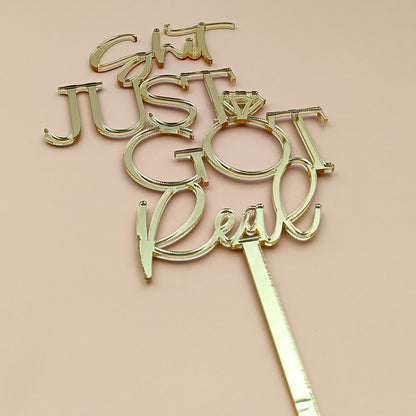 Personalized Bridal Shower/Engagement Acrylic Cake Topper - CWA09