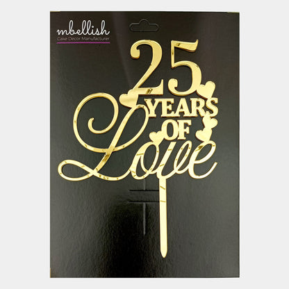 Personalized Wedding/Anniversary Acrylic Cake Topper - CWA10